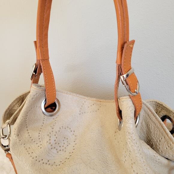 Borse in Pelle Genuine Leather Satchel Crossbody Purse in Cream - Picture 5 of 13